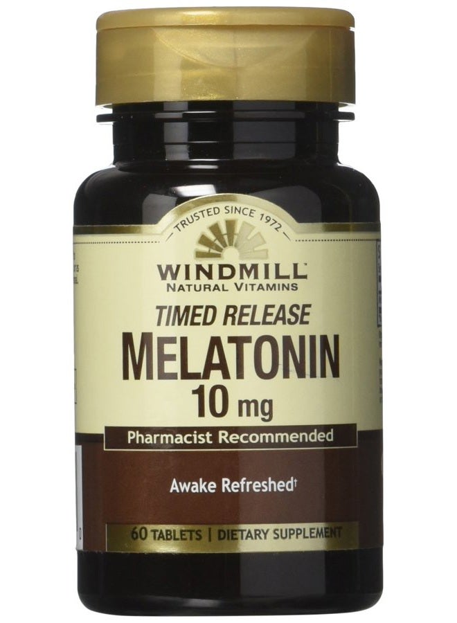 WINDMILL Melatonin Tabs, 10 mg, T/R Wmill 60 - Image 1
