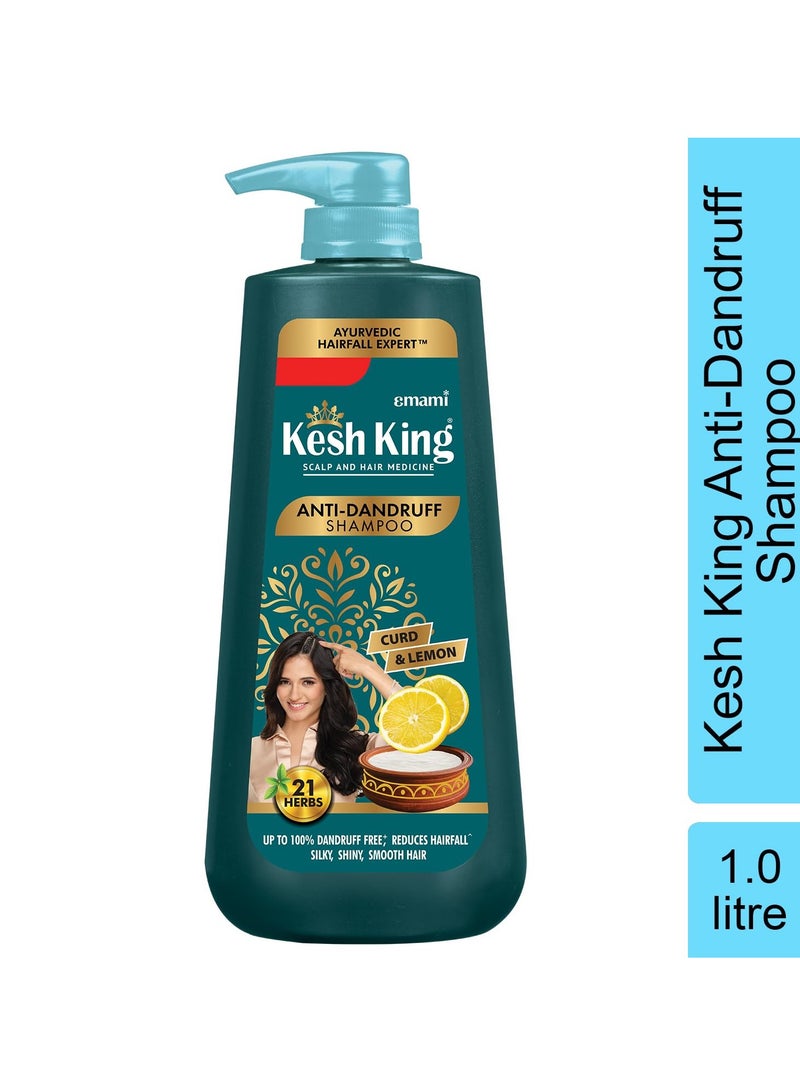 Kesh King Ayurvedic Anti-Dandruff Shampoo | Reduces hair fall | Soothes itchy scalp | No Paraben & No Silicon | 21 natural ingredients | Enriched with curd, lemon & neem | 1000 ml - Image 2