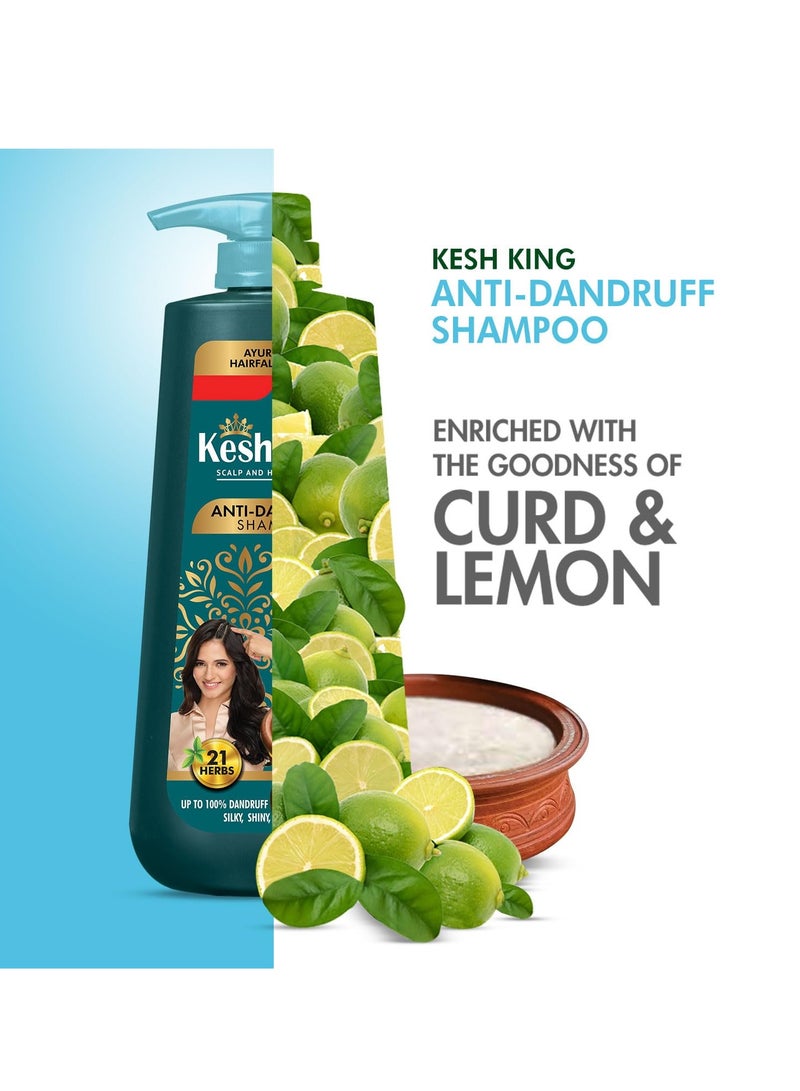 Kesh King Ayurvedic Anti-Dandruff Shampoo | Reduces hair fall | Soothes itchy scalp | No Paraben & No Silicon | 21 natural ingredients | Enriched with curd, lemon & neem | 1000 ml - Image 3