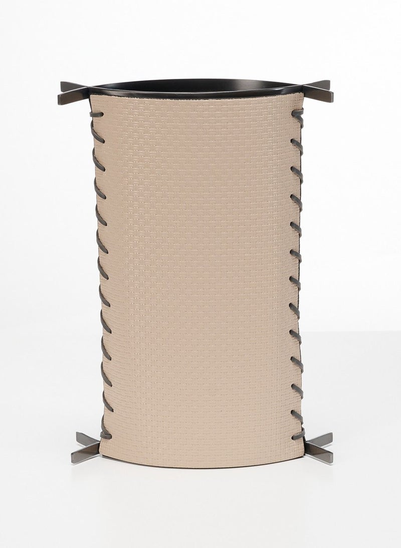 AL HUZAIFA FURNITURE Koru Vase, Pu Leather &  Steel  - Image 5