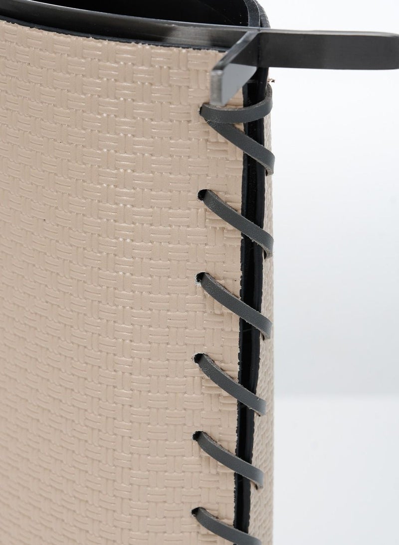 AL HUZAIFA FURNITURE Koru Vase, Pu Leather &  Steel  - Image 2