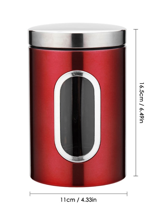 Alyashmac 3-Piece Food Storage Container Set With Lids Red 34cm - Image 2