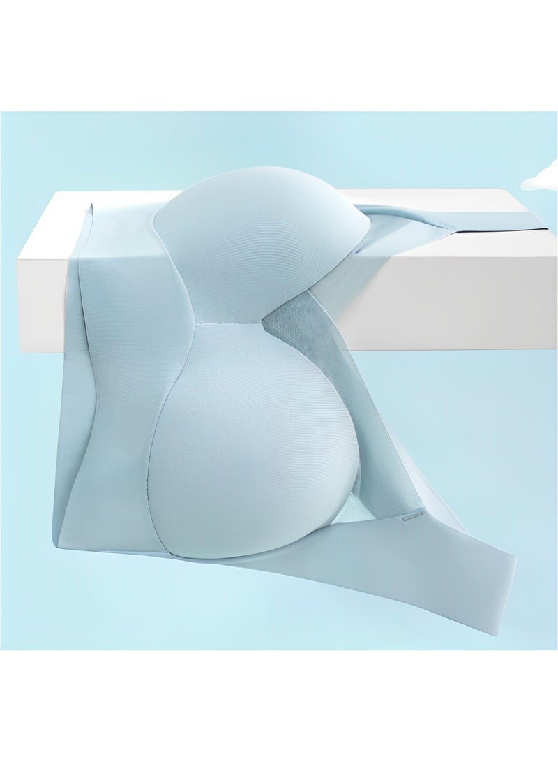 REOCLE Wire-free Sports Tube Top Bra with One-piece Fixed Latex Cup Traceless Ice Silk Thin Style Refreshing Breathable and Anti-sagging - Image 4