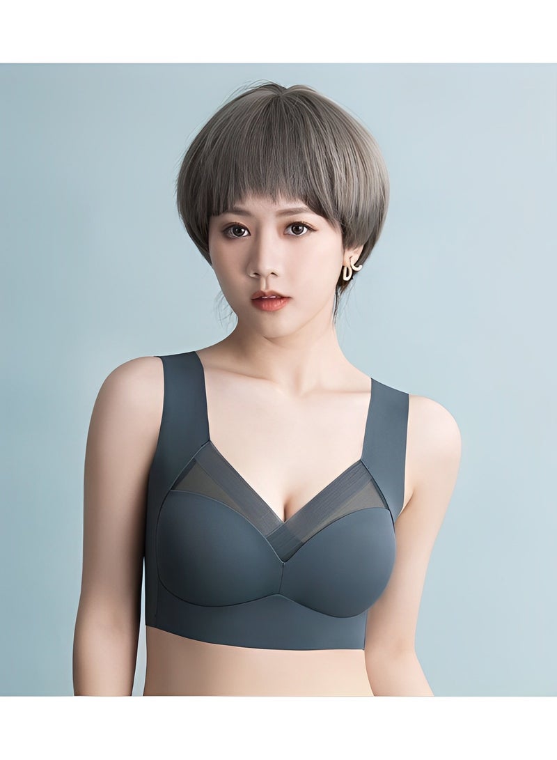 REOCLE Wire-free Sports Tube Top Bra with One-piece Fixed Latex Cup Traceless Ice Silk Thin Style Refreshing Breathable and Anti-sagging - Image 3