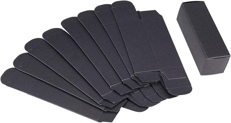 BENECREAT 50 Pack 3.4x1x1 inch Black Kraft Paper Lipstick Box Lip Balm Kraft Box for Birthday Festival, Wedding Valentine's Day, Festival Gift Packaging - Image 4