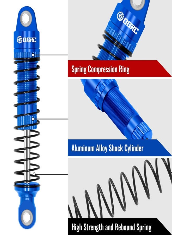OGUNKE OGRC 59mm Shocks Absorber Oil Threaded Damper Threaded Shock Absorber for TRX4M 1/18 RC Crawler Upgrade Parts (Blue) - Image 3