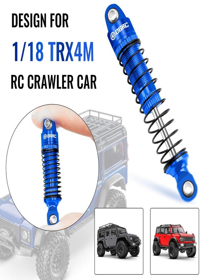 OGUNKE OGRC 59mm Shocks Absorber Oil Threaded Damper Threaded Shock Absorber for TRX4M 1/18 RC Crawler Upgrade Parts (Blue) - Image 4