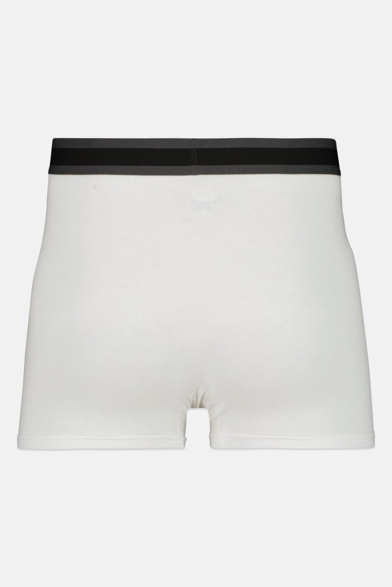 TapouT Men 3 Pcs Heather Boxer Brief, White - Image 2