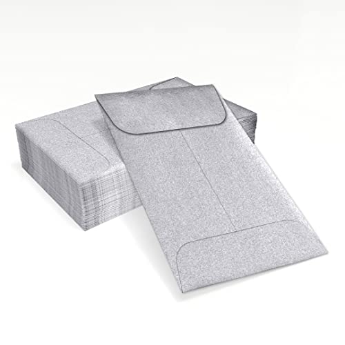 LUXPaper #1 Coin Envelopes | 2 1/4" x 3 1/2" | Silver Metallic | 80lb. Text | 50 Qty - Image 5