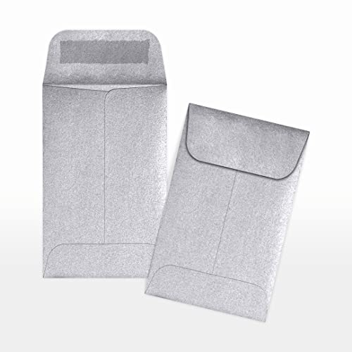 LUXPaper #1 Coin Envelopes | 2 1/4" x 3 1/2" | Silver Metallic | 80lb. Text | 50 Qty - Image 4