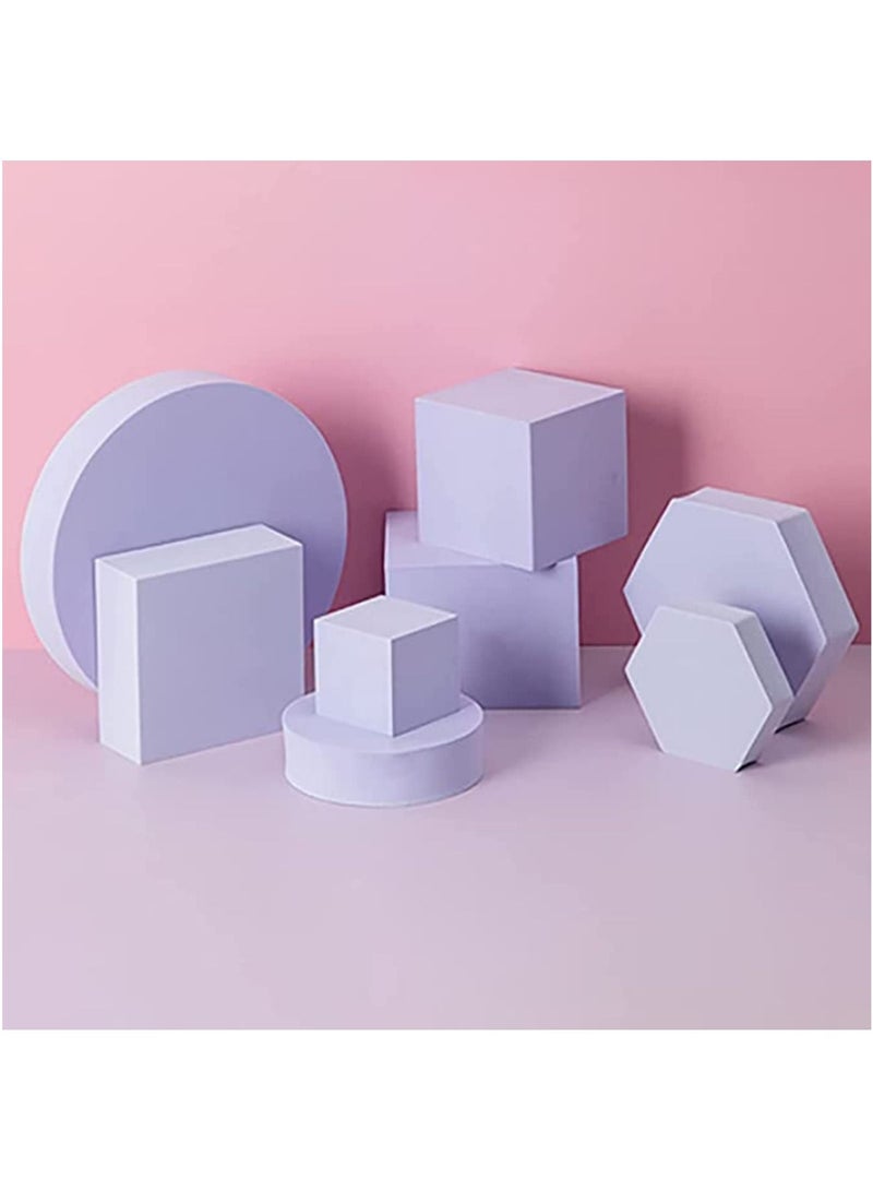 8pcs Hard Foam Geometric Cube Life Photo Photography Material  Shoot Props for Jewelry Toiletries Makeup Tools  - Image 1