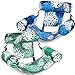 Sloosh Pool Floats Adult 2 Packs Inflatable Pool Lounge ChairsBlow up Hammock Pool Noodles Floats for AdultsFloating Water Chair for Pool Party Lake River Water FunTropical LeavesGreenBlue - Image 3
