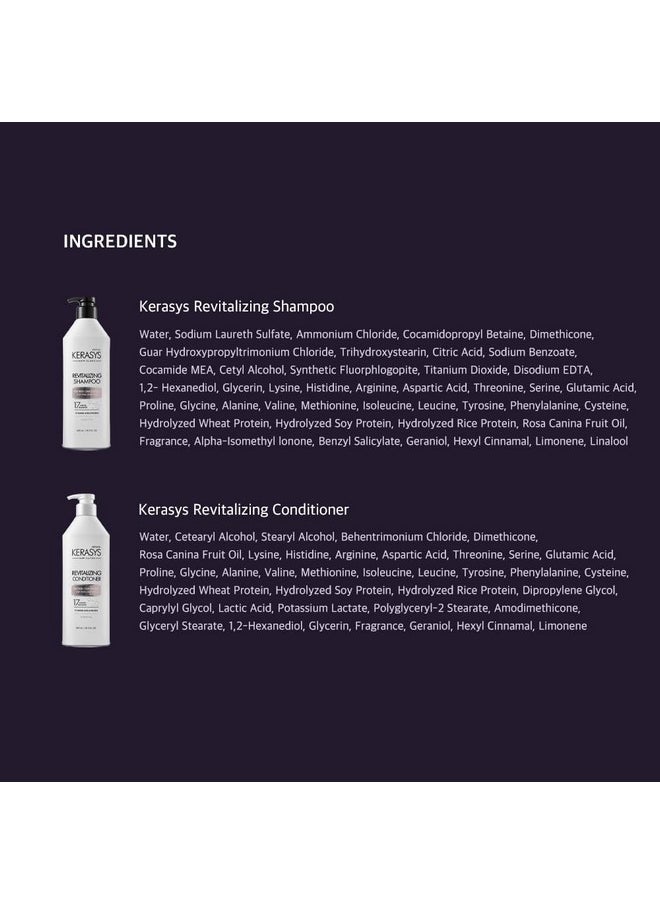 Kerasys - Hair Clinic Protein Care System For Thin Limp Hair Rosehip Oil Revitalizing 13.5 Fl Oz / 400 Ml (Shampoo + Conditioner Set) - Image 1