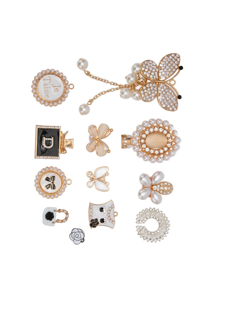 Velaurs 12 Pieces Croc Shoe DIY Accessories Metal Jewelry DIY Fashion Shoe Accessories  - Image 2