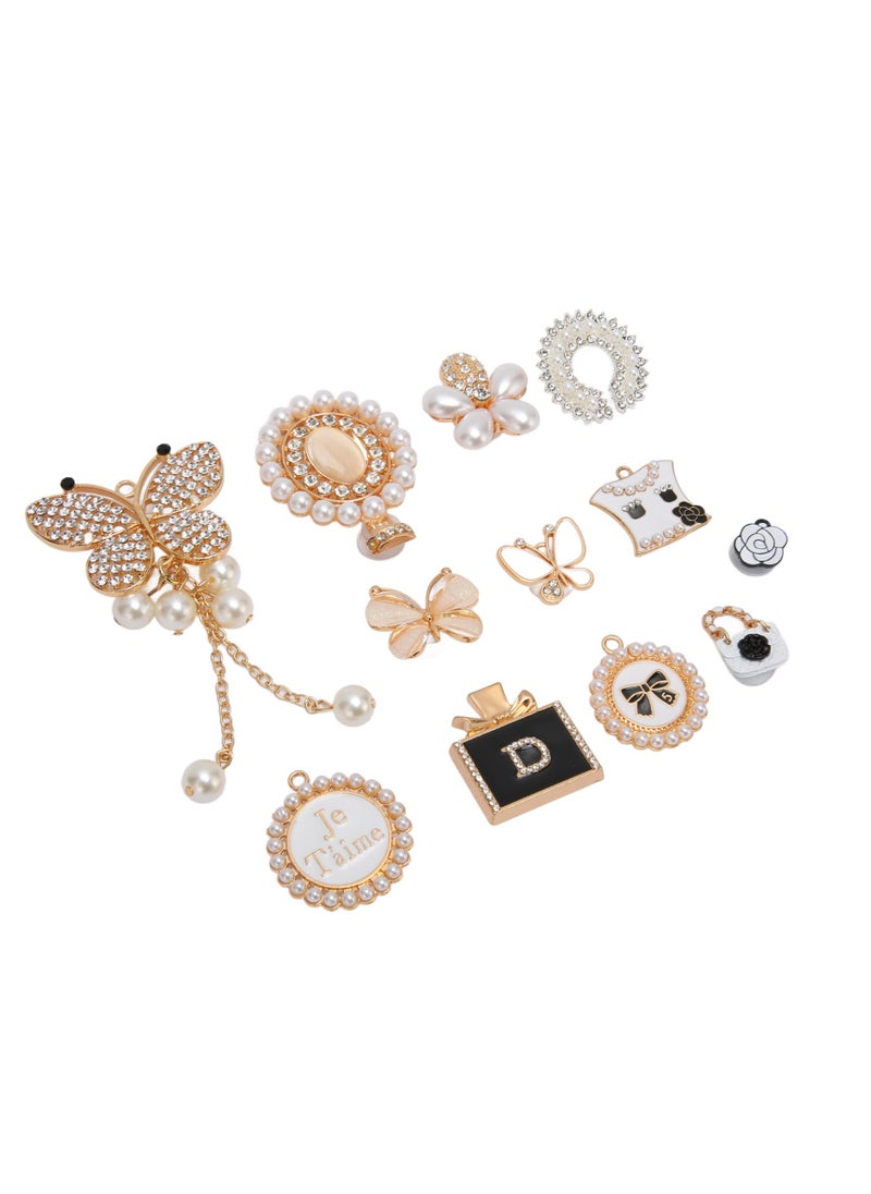 Velaurs 12 Pieces Croc Shoe DIY Accessories Metal Jewelry DIY Fashion Shoe Accessories  - Image 3