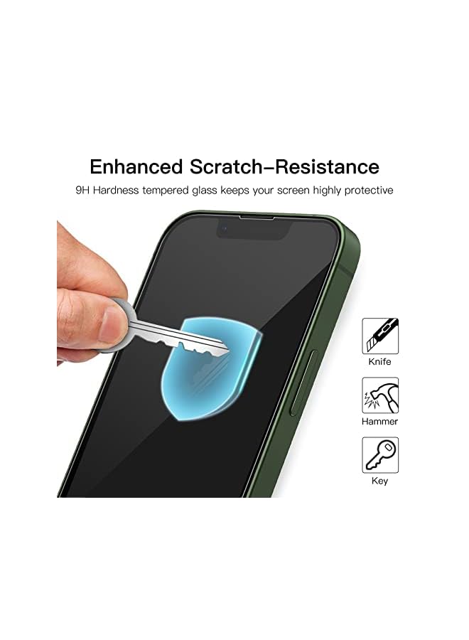 Jetech Full Coverage Screen Protector For Iphone 13 Mini 5.4-Inch, Black Edge Tempered Glass Film With Easy Installation Tool, Case-Friendly, Hd Clear, 3-Pack - Image 4