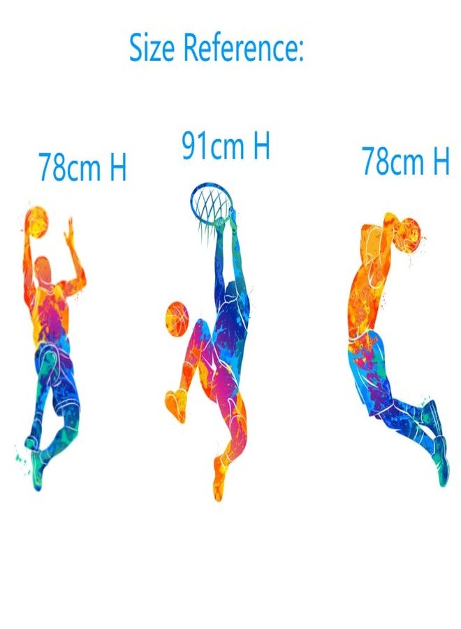 Zaiphany Large Basketball Player Wall Decals Slam Dunk for Boys Room,Basketball Wall Decals Stickers Peel and Stick for Boys Bedroom Decor,Removable - Image 2