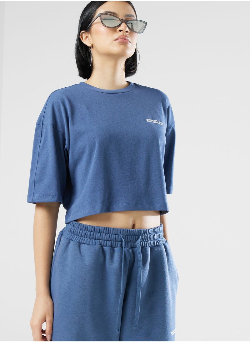 The Giving Movement - Boxy Space Printed Cropped T-Shirt - Image 1