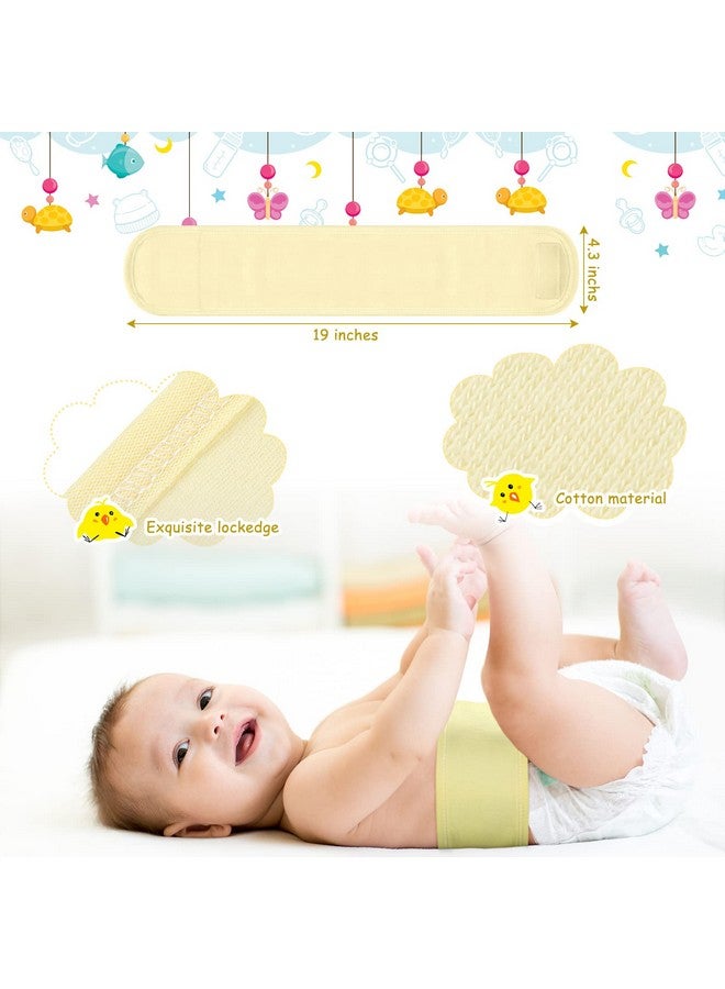 Giegxin 8 Pieces Cotton Baby Umbilical Cord Soft Infant Belly Button Band Protector Newborn Navel Belt for 0-12 Months Babies, 4 Styles - Image 2