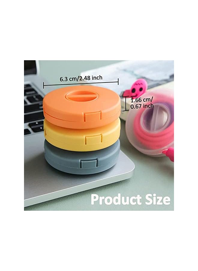 promass 8PCS Portable Cable Winder, 4 Colors Round Travel Cord Organizer Keeper Box, Retractable Cable Holder for Wrapping Earbuds USB Phone Mouse Cords Earphone Wire Charger - Image 2