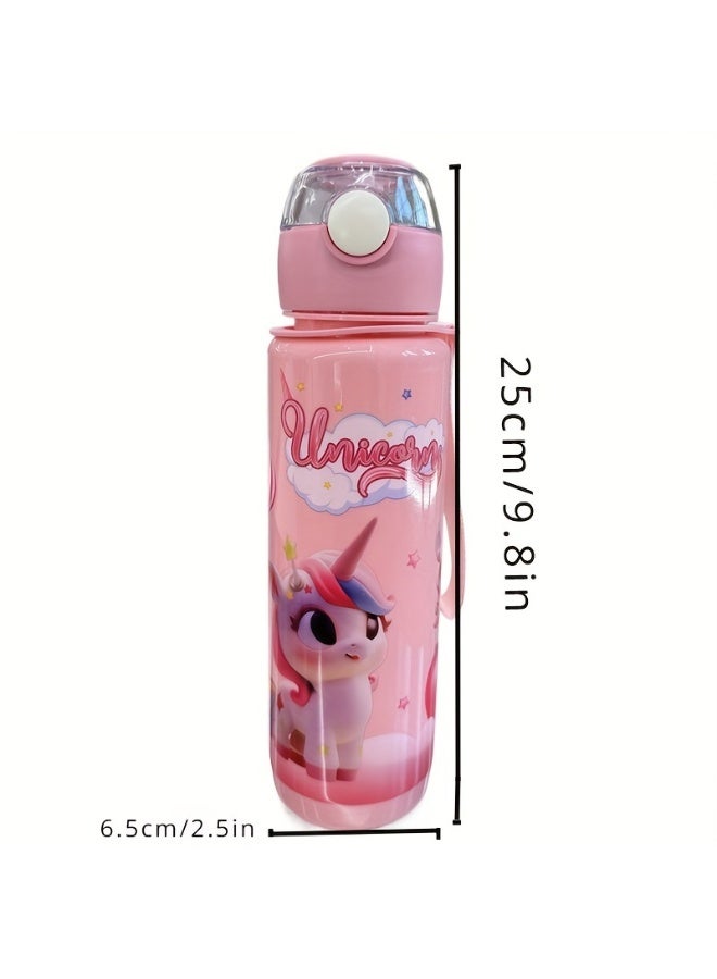 700ml Portable Outdoor Student Water Cup - Anti-Fall, High Temperature Resistant, Sealable - Cute and Durable PC Material Water Bottle - Image 5