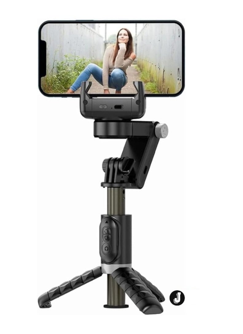 JAJEEK 3-Axis Gimbal Stabilizer for Smartphone with Extendable Selfie Stick & Tripod – 360° Rotation, Face Tracking, 4-in-1 Portable Phone Tripod for iPhone/Android - Image 1