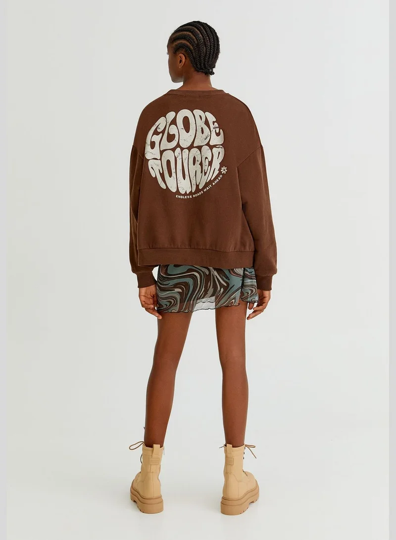 PULL&BEAR Sweatshirt with back graphic