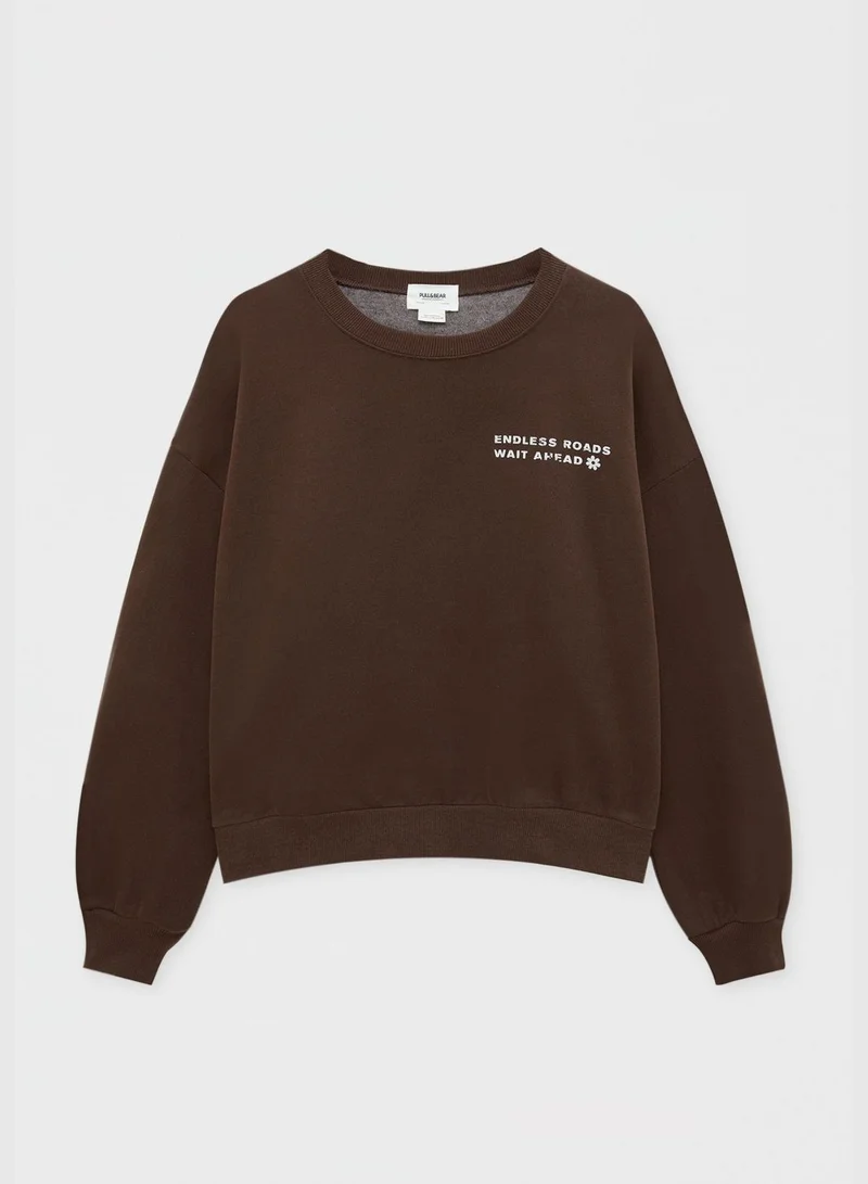 PULL&BEAR Sweatshirt with back graphic
