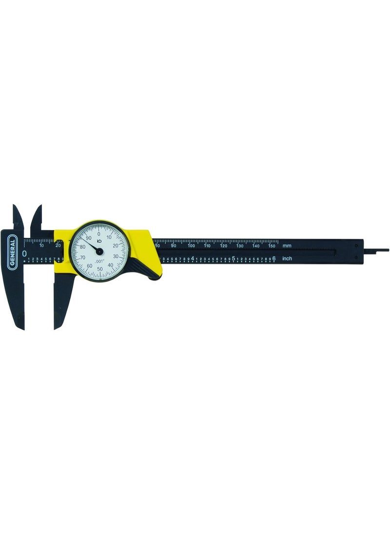 General General Tools 145 6-Inch Plastic Dial Caliper, Thousandths Reading  - Image 1