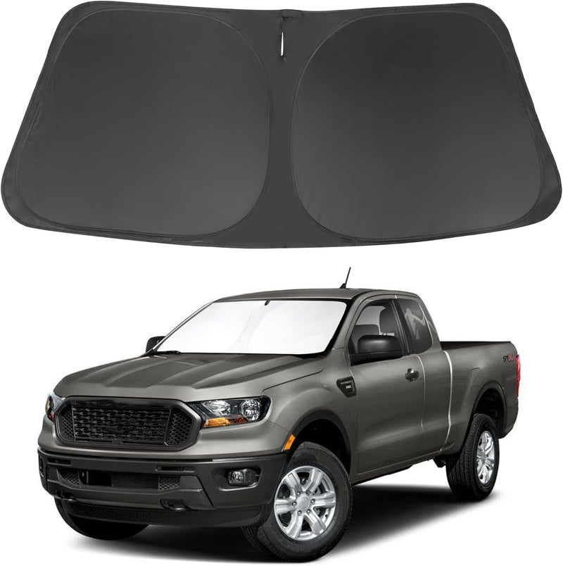 LHFLIVE Windshield Sun Shade Compatible with 2019-2024 2025 2026 Ford Ranger Accessories Custom Fit Sunshade Sun Visor Heat Protection Keep Car Interior Cool - Image 1