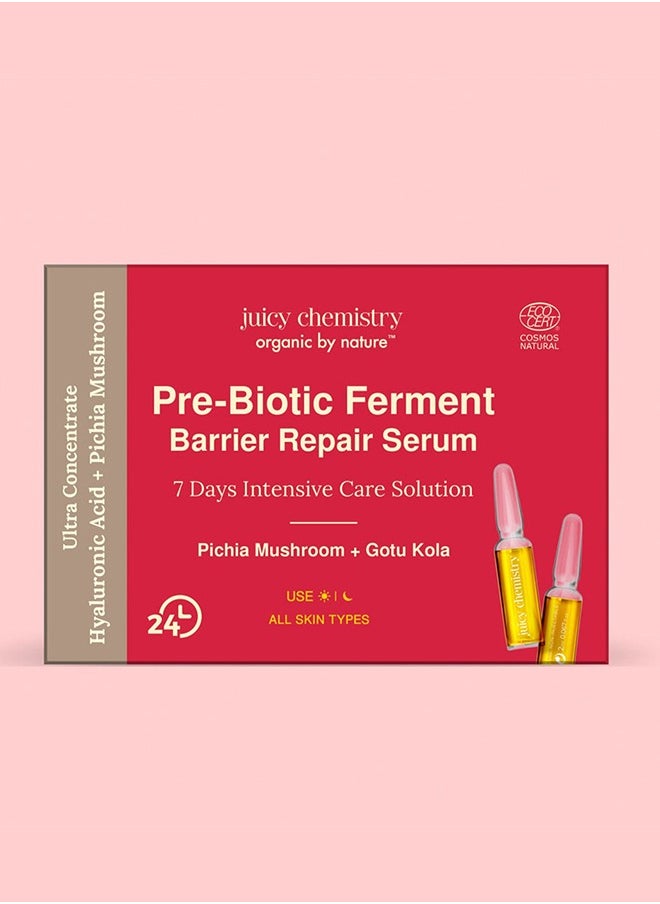 Juicy Chemistry Juicy Chemistry Prebiotic Ferment Barrier Repair Face Serum - 2 ml, Natural 7-Day Ampoule Kit, For Healthy Skin Barrier And Brighter Skin, For Men And Women, Cruelty-Free And 100% Vegan  - Image 1