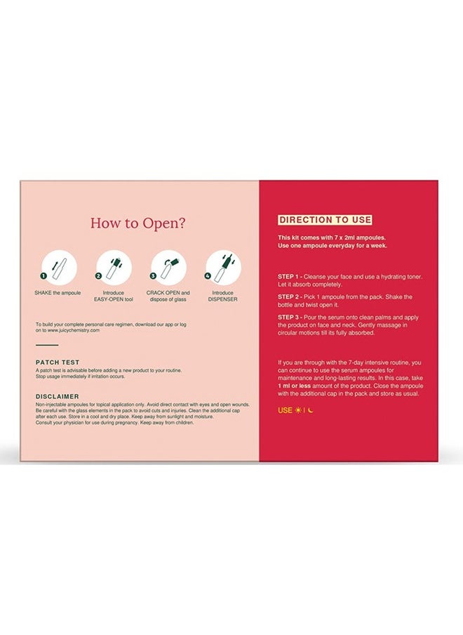 Juicy Chemistry Juicy Chemistry Prebiotic Ferment Barrier Repair Face Serum - 2 ml, Natural 7-Day Ampoule Kit, For Healthy Skin Barrier And Brighter Skin, For Men And Women, Cruelty-Free And 100% Vegan  - Image 2