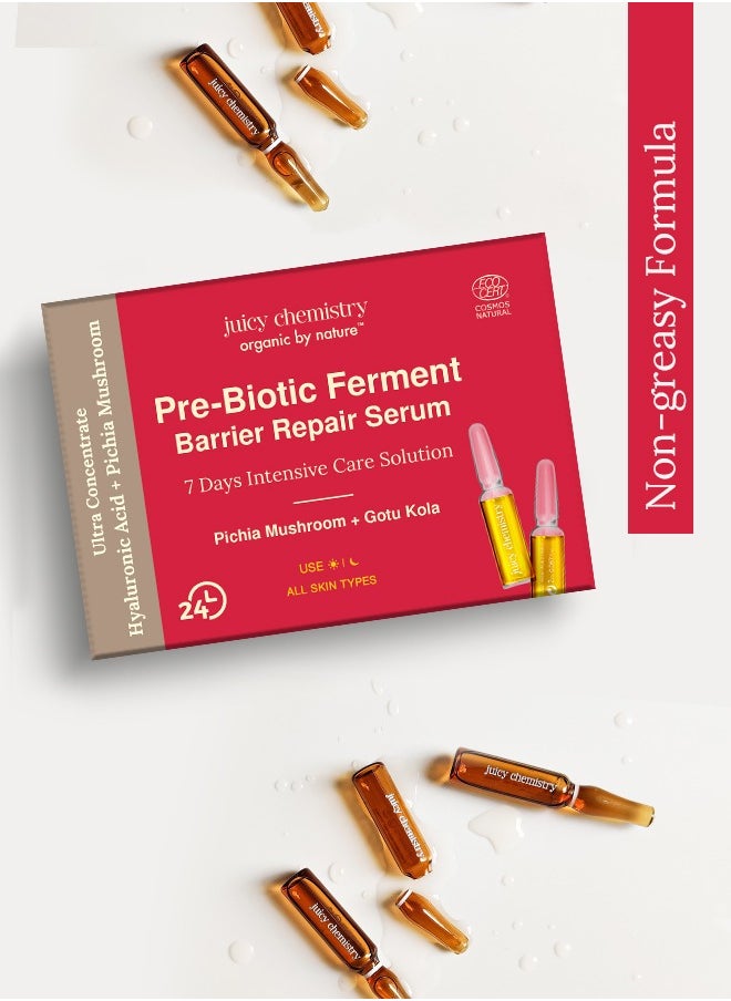 Juicy Chemistry Juicy Chemistry Prebiotic Ferment Barrier Repair Face Serum - 2 ml, Natural 7-Day Ampoule Kit, For Healthy Skin Barrier And Brighter Skin, For Men And Women, Cruelty-Free And 100% Vegan  - Image 5