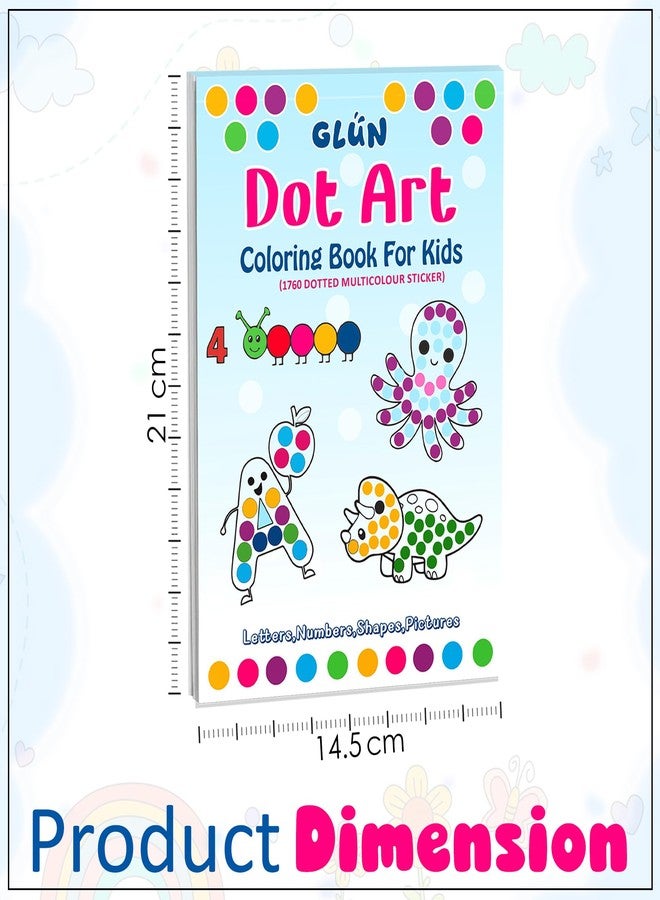 GLUN® 1750+ Kids Dot Stickers Book - ABC, 123, Animals & Vehicles | Premium Round Colour Stickers for Craft, Reward Chart, Journaling & School Activities - Image 2