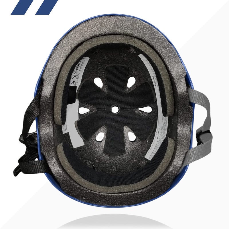 80Six Dual Certified Kids Bike, Skate, and Scooter Helmet, Navy Matte, Small/Medium - Ages 8+ - Image 3