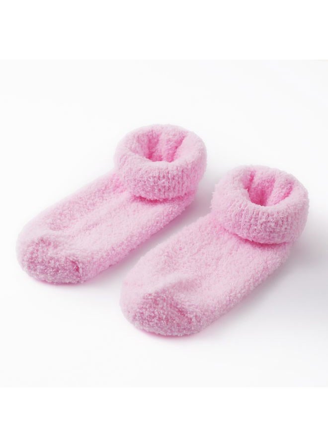 ARBINSON Fuzzy Socks for Women, Cozy Warm Fluffy Socks Comfy Thick Microfiber Plush Winter Home Slipper Socks Gifts for Women, 5 Pairs Solid Color Style a, 5-10 - Image 4