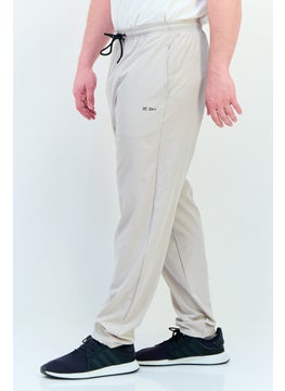 RBX Men Sportswear Fit Brand Logo Training Track Pants, Stone  - Image 2