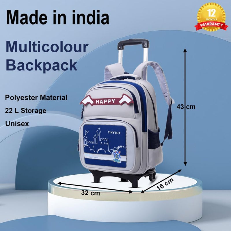 Tinytot Store 22 Litre 17-Inch Waterproof Large School Bag for Boys & Girls, Kids School Bag, School Backpack for Girls and Boys, for Kids, Ideal for Children with Trolley, SB239T - Image 3