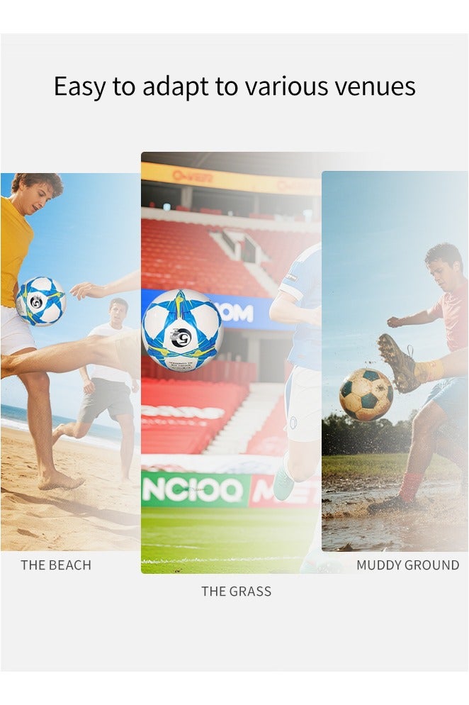 كرة قدم مقاس 5، نسخة طبق الأصل لنهائي كأس العالم لكرة القدم، كرة قدم لاصقة حرارية، كرة قدم للتدريب للبالغين، نسخة طبق الأصل لكرة القدم 2022 الرهرة، مناسبة لأحد عشر لاعبًا - Image 4