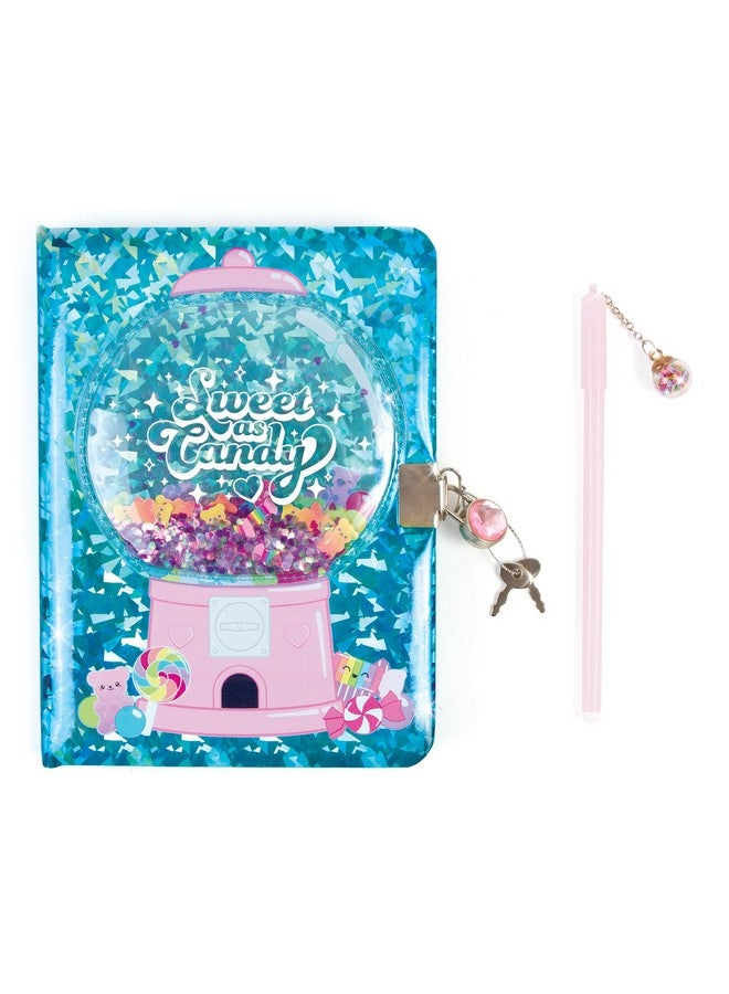 3C4G 3C4G: Bubble Gum Glitter Locking Journal with Pen - 192 Pages, Take Notes-Design-Sketch, Three Cheers for Girls, Tweens & Kids Ages 6+  - Image 2