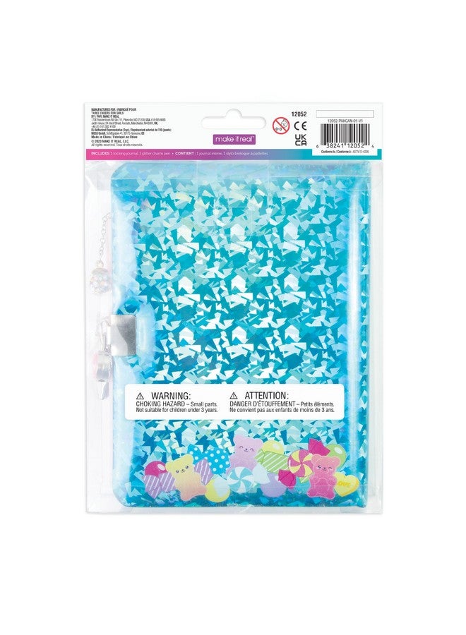 3C4G 3C4G: Bubble Gum Glitter Locking Journal with Pen - 192 Pages, Take Notes-Design-Sketch, Three Cheers for Girls, Tweens & Kids Ages 6+  - Image 3