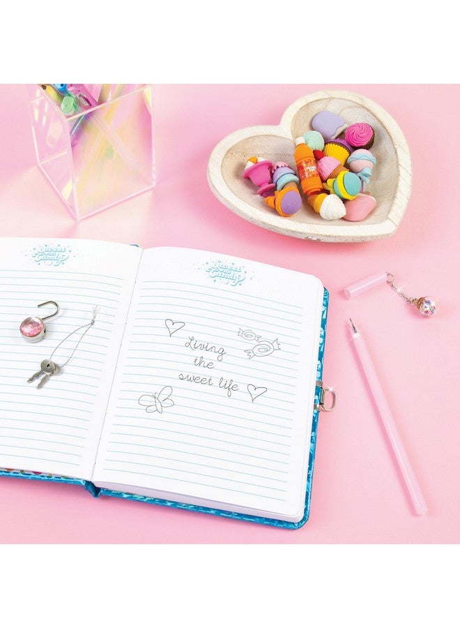 3C4G 3C4G: Bubble Gum Glitter Locking Journal with Pen - 192 Pages, Take Notes-Design-Sketch, Three Cheers for Girls, Tweens & Kids Ages 6+  - Image 5