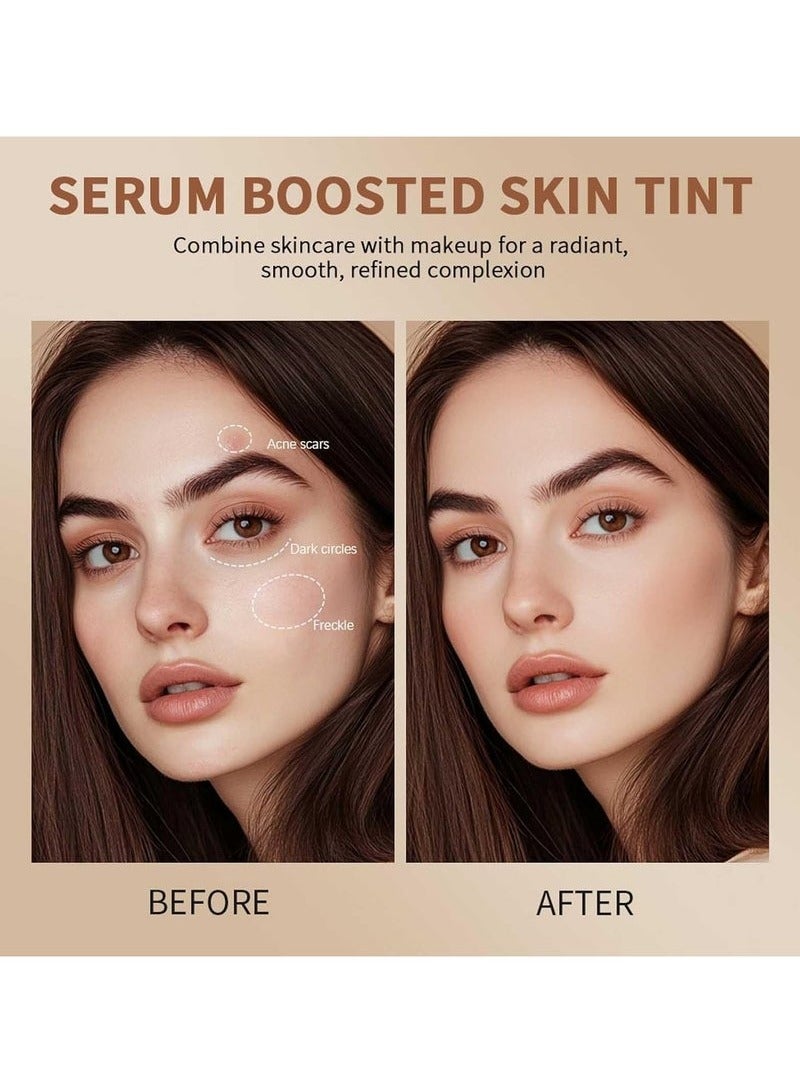 lakerain Beauty Balm Serum Boosted Skin Tint, Solid Tinted Moisturizing Serum Foundation Stick, Buildable Medium-to-Full Coverage Contour Stick for Face Makeup - Image 5