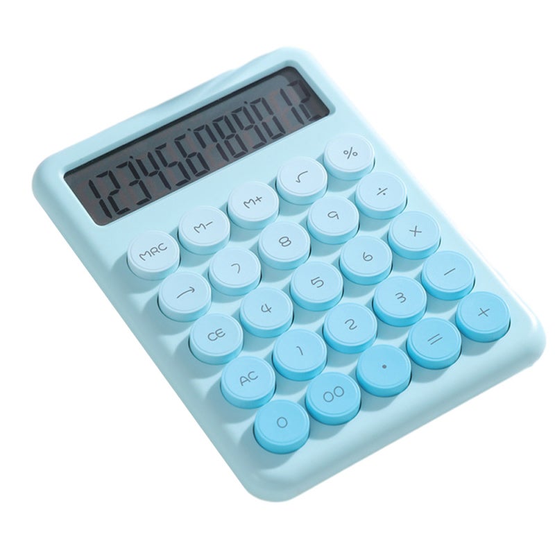 Desktop Calculator: 12-Digit Large LCD Screen, Quiet Operation - Gradient Design Workspace Tool for Office, Accounting Tasks, Student Homework - Image 1