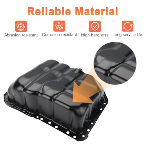 VANJING Engine Oil Pan with Drain Plug Compatible with Hyundai Santa Fe 2010-2020, Santa Fe Sport 2013-2018, Tucson 2010-2020, Sonata 2006-2019, Kia Optima 2006-2020, Forte 2010-2013 2.0L 2.4L - Image 4