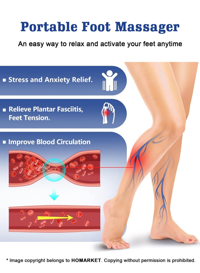 هومار كيت نعال تدليك بالضغط على نقاط معينة من الجسم لعلاج التهاب اللفافة الأخمصية للنساء والرجال، نعال الوخز بالإبر لعلاج التهاب المفاصل والاعتلال العصبي وتسكين الألم، صنادل تدليك غير قابلة للانزلاق، هدايا نسائية لتخفيف التوتر أثناء الاستحمام (أزرق) - Image 2