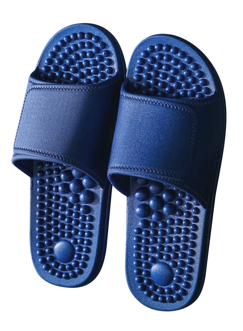 هومار كيت نعال تدليك بالضغط على نقاط معينة من الجسم لعلاج التهاب اللفافة الأخمصية للنساء والرجال، نعال الوخز بالإبر لعلاج التهاب المفاصل والاعتلال العصبي وتسكين الألم، صنادل تدليك غير قابلة للانزلاق، هدايا نسائية لتخفيف التوتر أثناء الاستحمام (أزرق) - Image 3