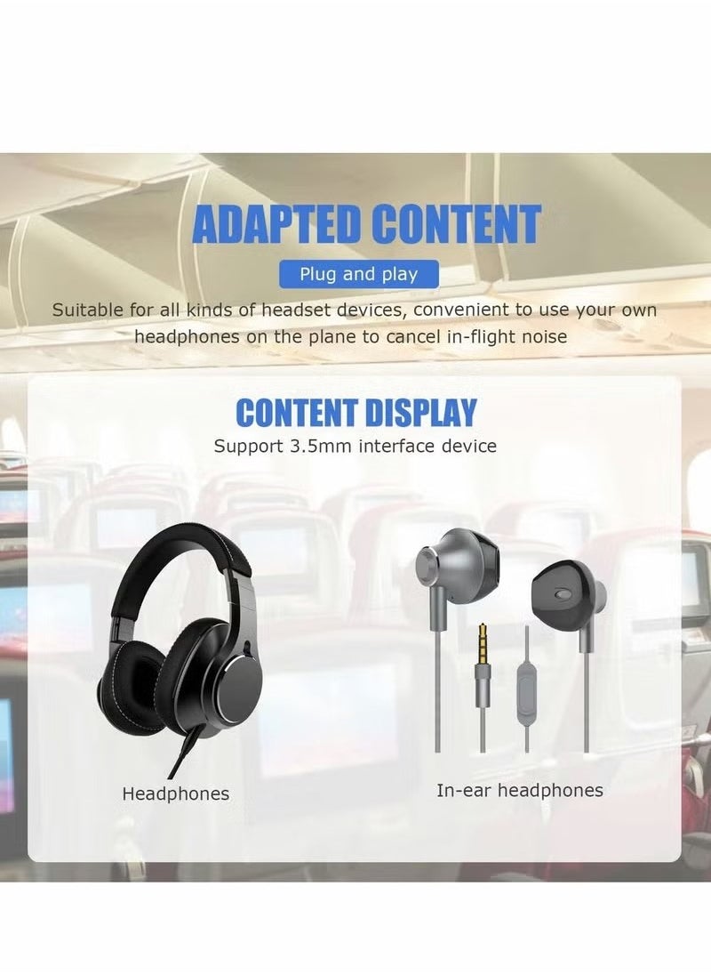 Realfrog Airplane Headphone Adapter, 4 Pcs Gold Plated 3.5mm Male to 3.5mm Female Stereo Aux Jack Headphone Adapter Compatible with More Headphones  - Image 4
