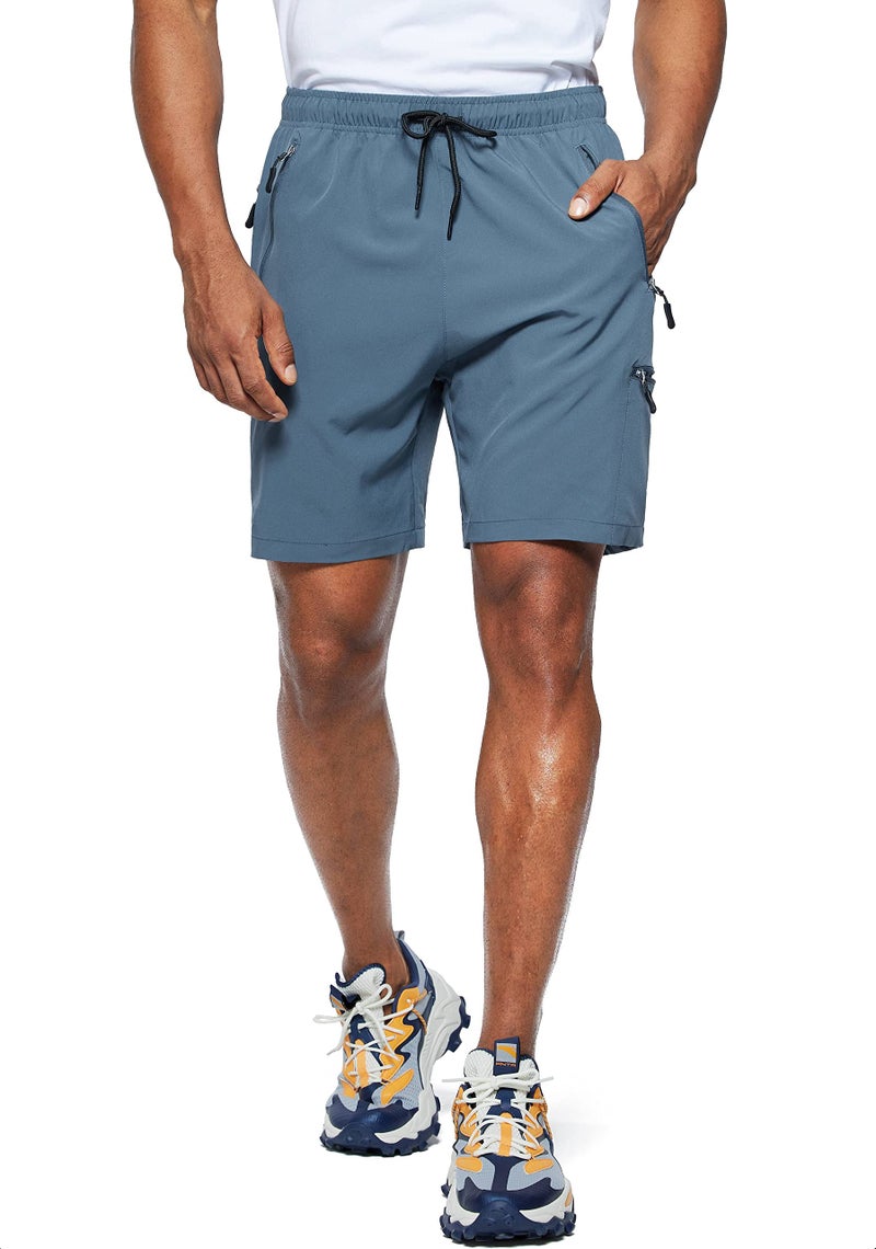 Viodia Men's Hiking Cargo Shorts Stretch Quick Dry Lightweight Workout Shorts for Men Casual Fishing Athletic Shorts with Pockets Stone Blue - Image 2