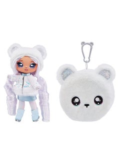 Na! Na! Na! Surprise Cozy Series Baily Frost 7.5" Fashion Doll Polar Bearinspired With White Hair 2Piece Outfit And Fuzzy Clipon Purse Poseable Great Toy Gift For Kids Ages 5 6 7 8+ Years  - Image 1